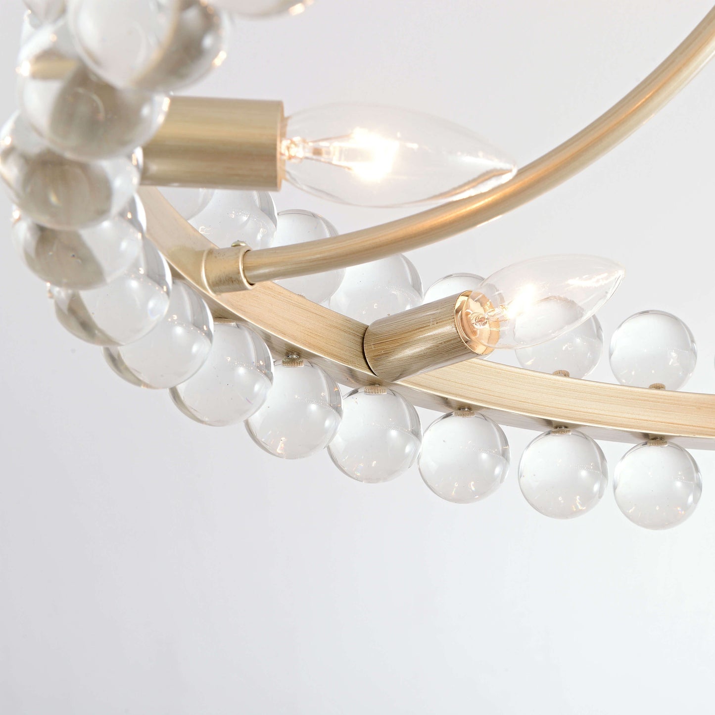 Lampada da soffitto semi-incassata Elvira Wagon Wheel Crystal a 8 luci