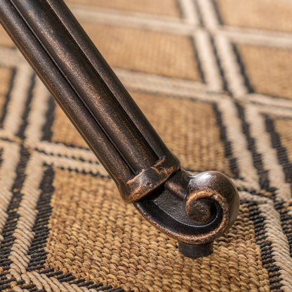 Collezione da pranzo rustica in alluminio pressofuso Abigal Outdoor Copper Cast di Christopher Knight Home - N/D