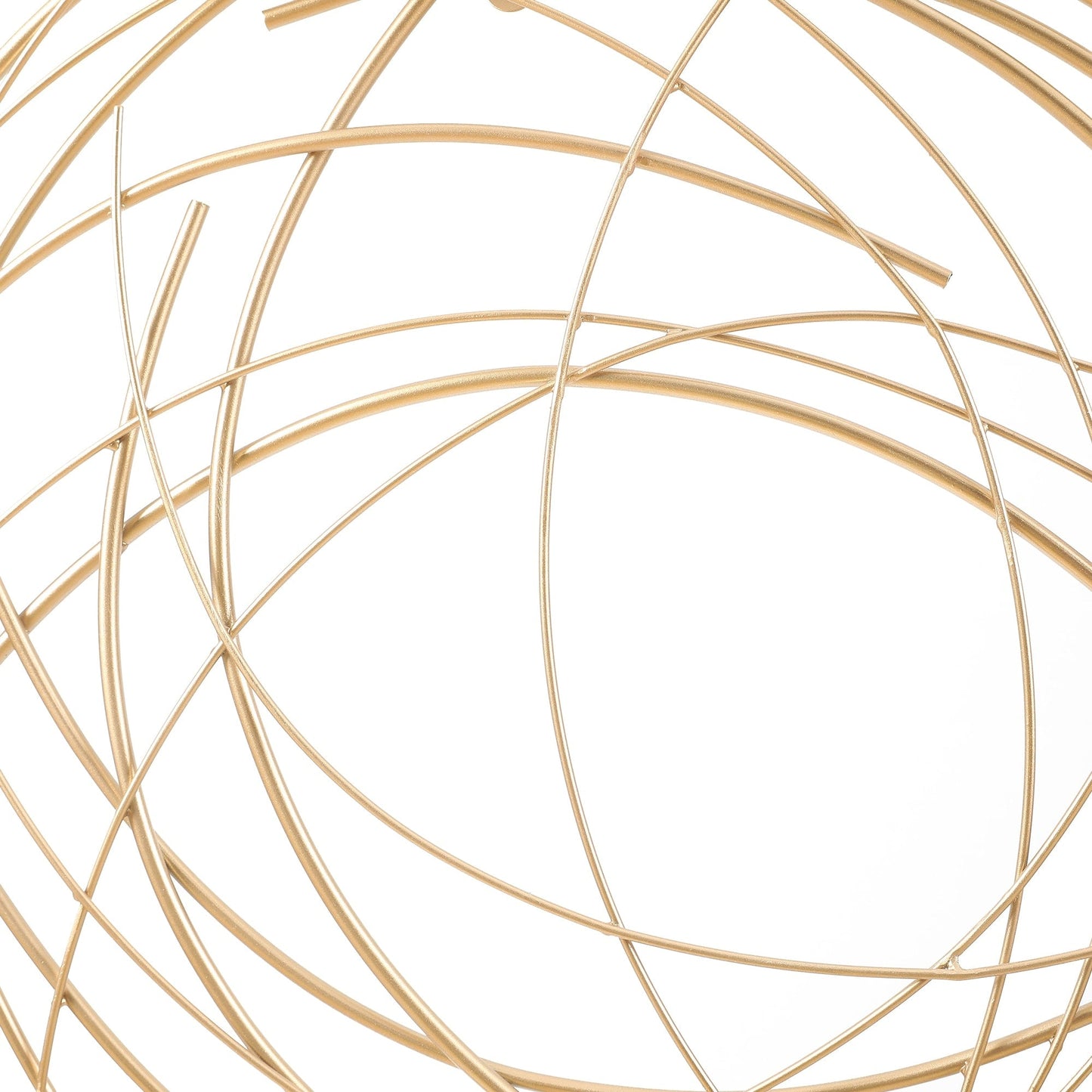 Decorazione da parete rotonda con vortice astratto in metallo dorato