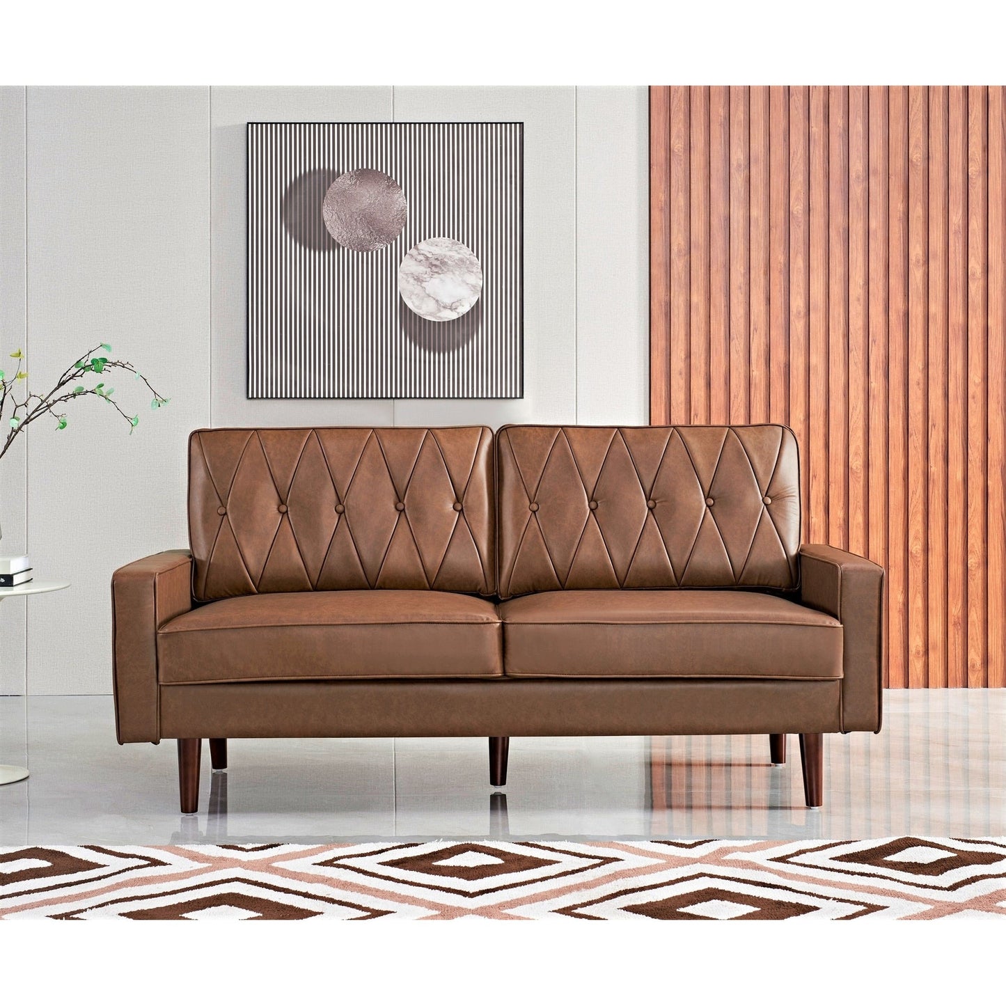 Divano con schienale in similpelle Acire 69.3