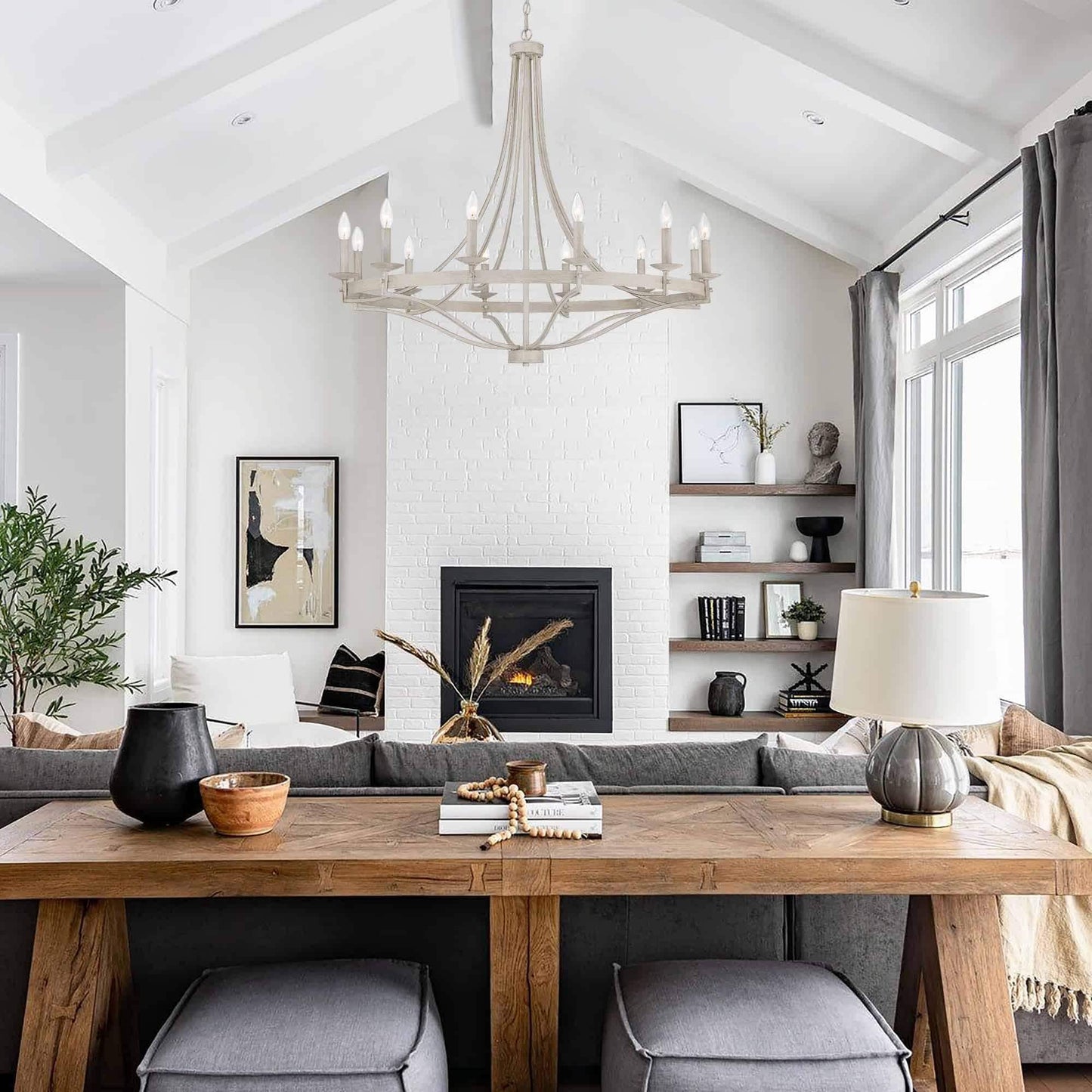 Lampadario Fidenza a 12 luci in stile Impero moderno in stile fattoria con UL - D40'' * H135''