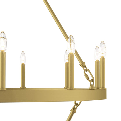 Lampadario Acroma da 20 luci moderno stile fattoria da 40 pollici a forma di ruota di carro con UL