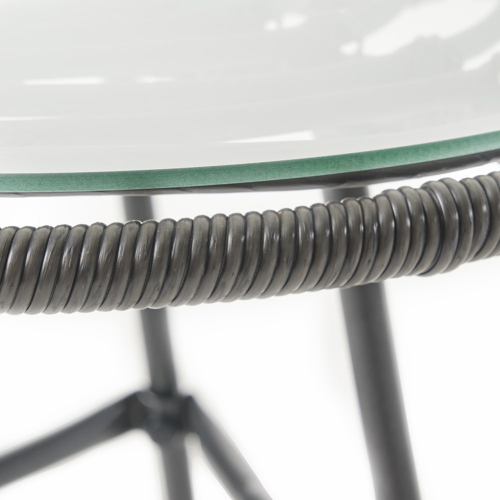 Set da esterno Acuna da 3 pezzi in vimini con cuscini di Christopher Knight Home