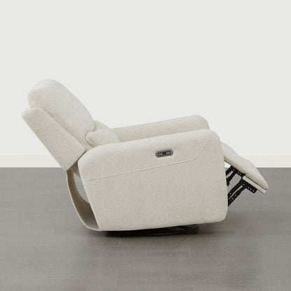 Poltrona reclinabile girevole elettrica Adalyn con cuscino lombare