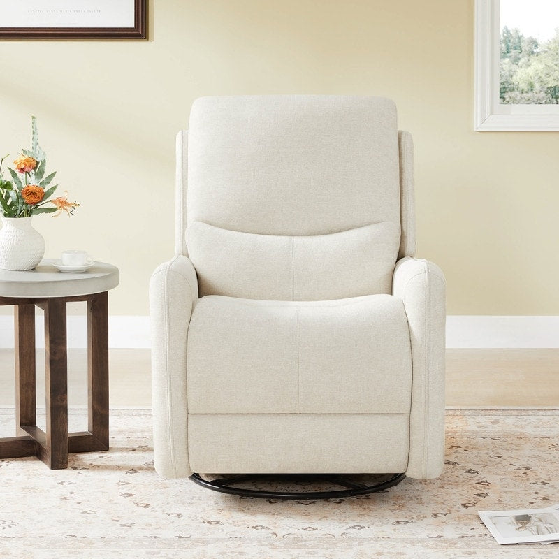 Poltrona reclinabile girevole elettrica Adalyn con cuscino lombare