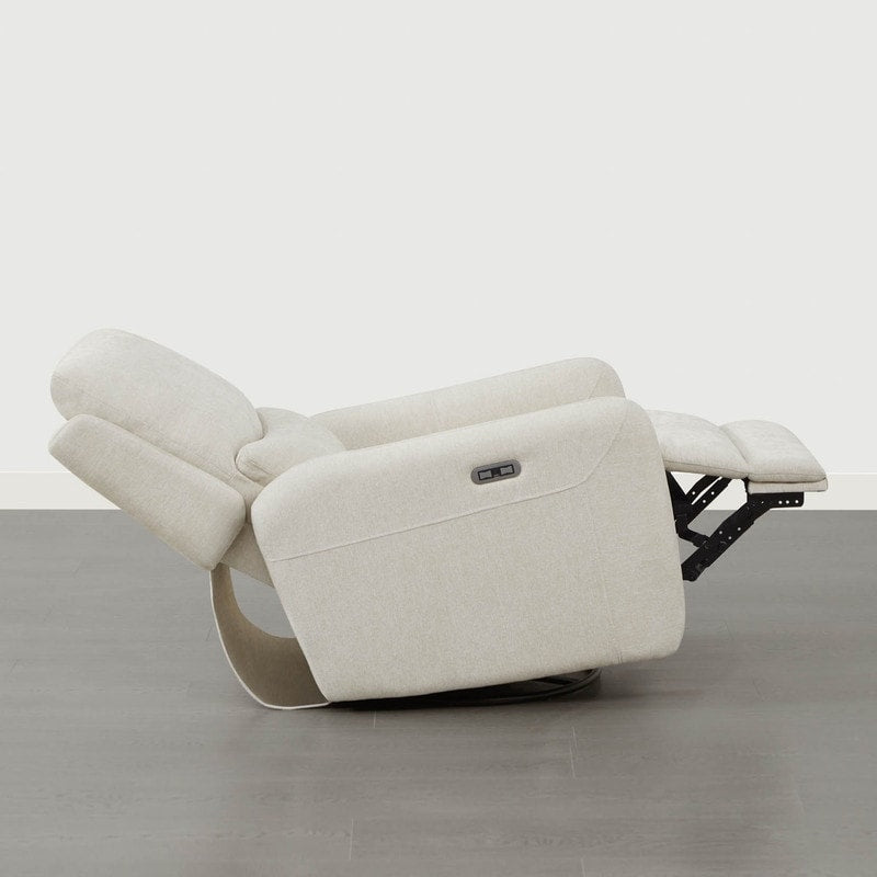 Poltrona reclinabile girevole elettrica Adalyn con cuscino lombare