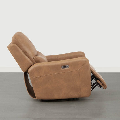 Poltrona reclinabile girevole elettrica Adalyn con cuscino lombare