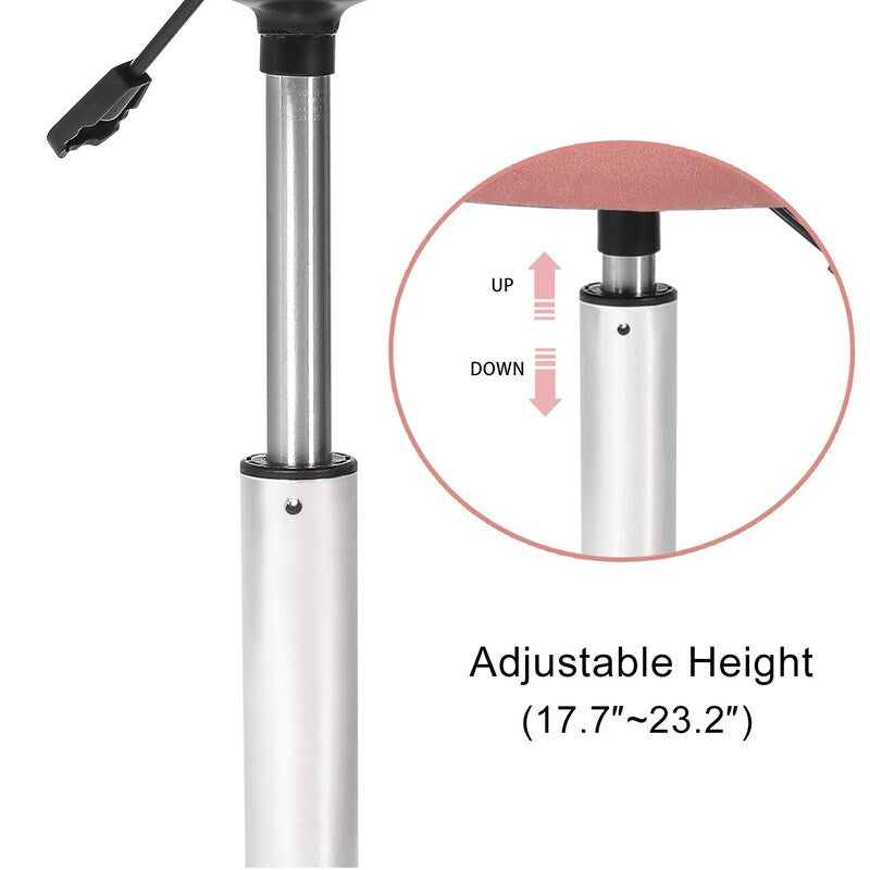 Sgabello da toeletta girevole rotondo in velluto regolabile Adeco, sedia da trucco