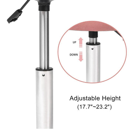 Sgabello da toeletta girevole rotondo in velluto regolabile Adeco, sedia da trucco