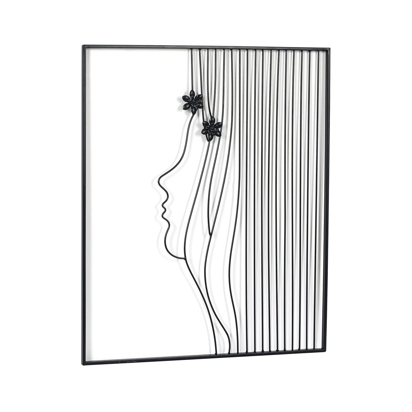 Decorazione da parete con cornice quadrata in metallo Adeco