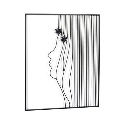 Decorazione da parete con cornice quadrata in metallo Adeco