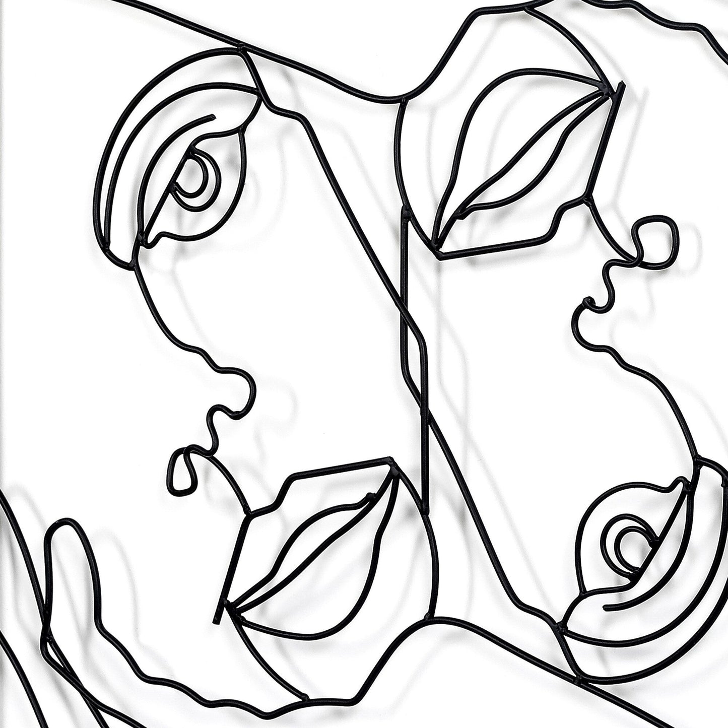 Decorazione da parete con cornice quadrata in metallo Adeco