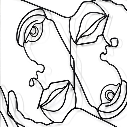 Decorazione da parete con cornice quadrata in metallo Adeco