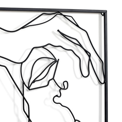 Decorazione da parete con cornice quadrata in metallo Adeco