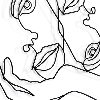 Decorazione da parete con cornice quadrata in metallo Adeco