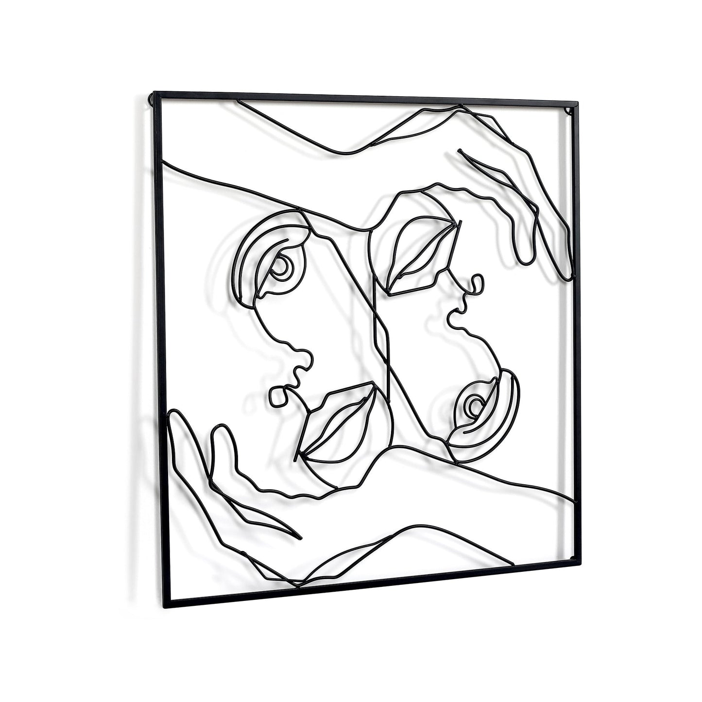 Decorazione da parete con cornice quadrata in metallo Adeco