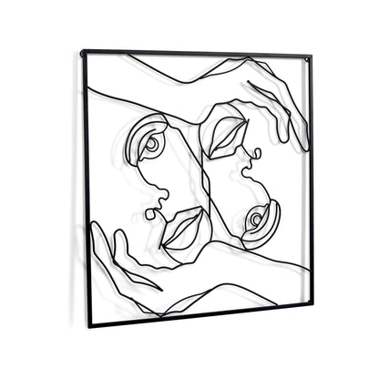 Decorazione da parete con cornice quadrata in metallo Adeco