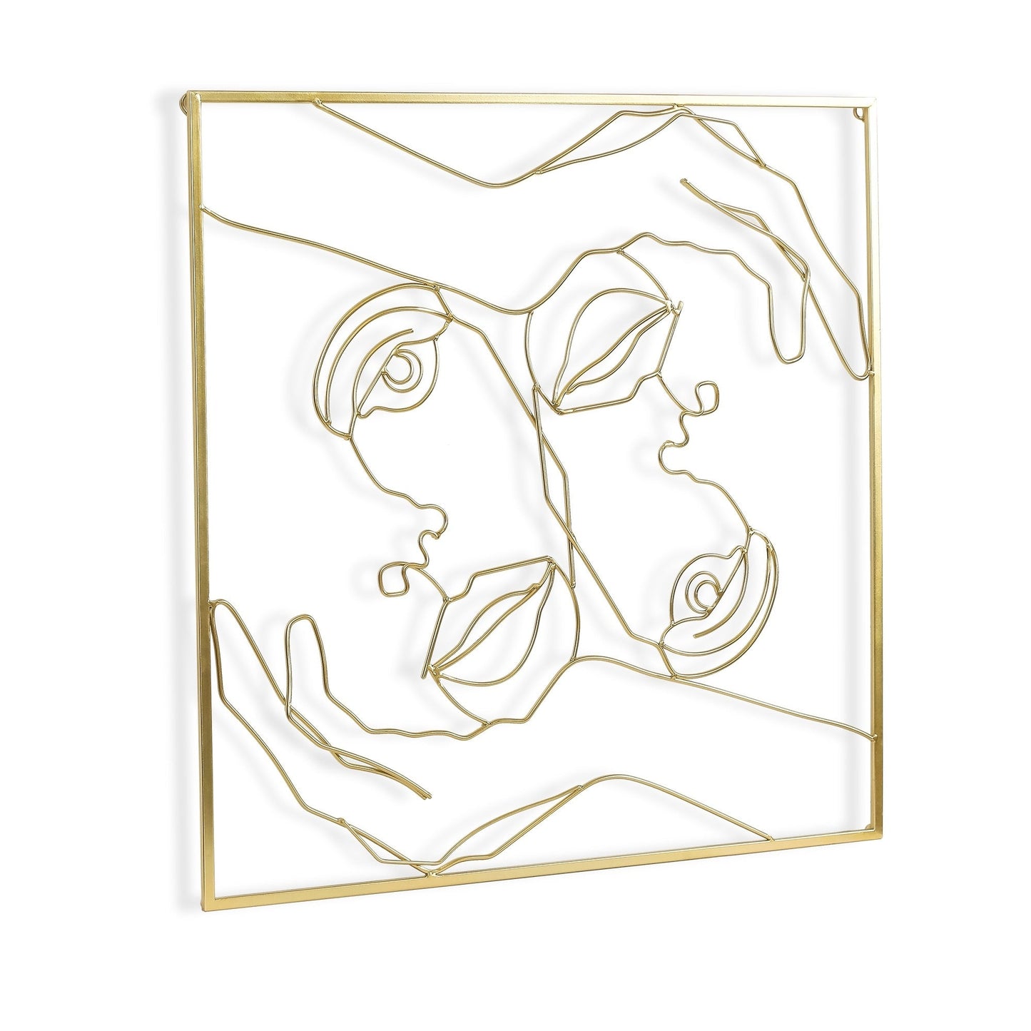 Decorazione da parete con cornice quadrata in metallo Adeco