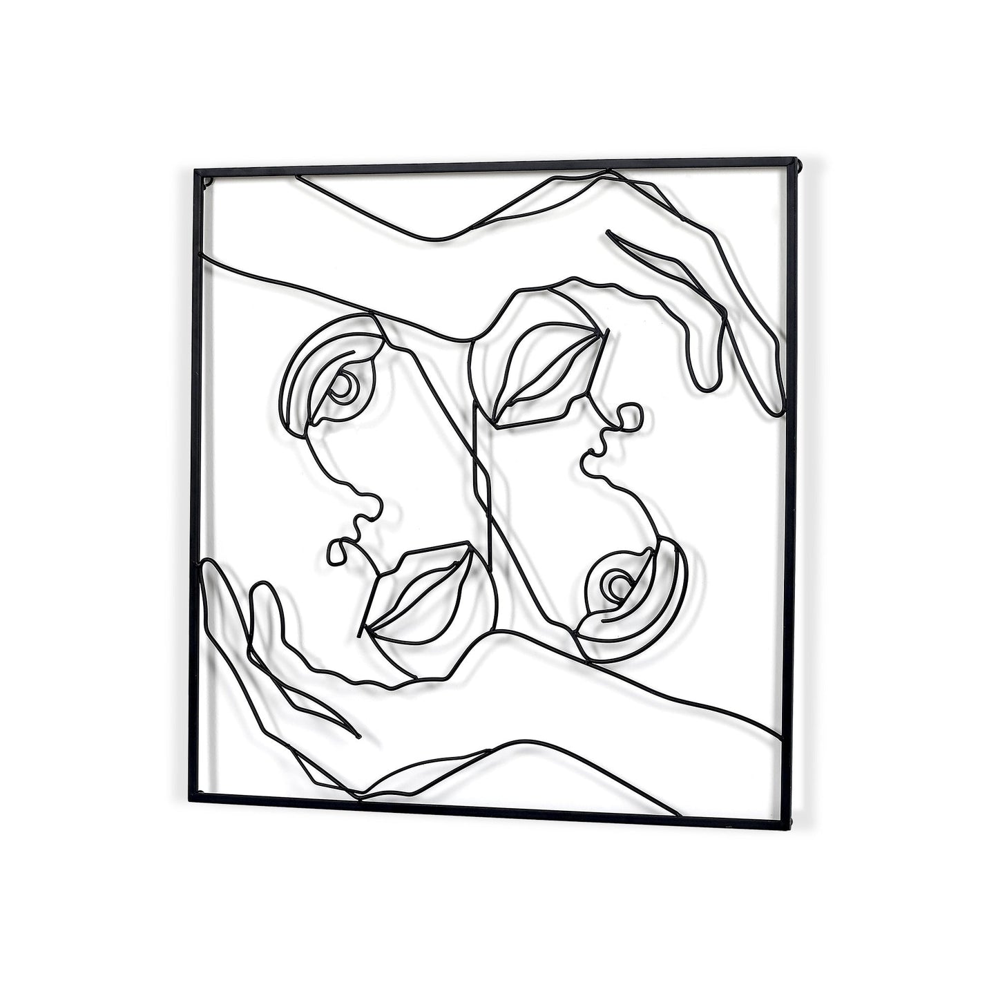 Decorazione da parete con cornice quadrata in metallo Adeco