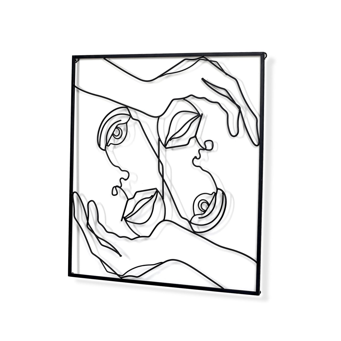 Decorazione da parete con cornice quadrata in metallo Adeco