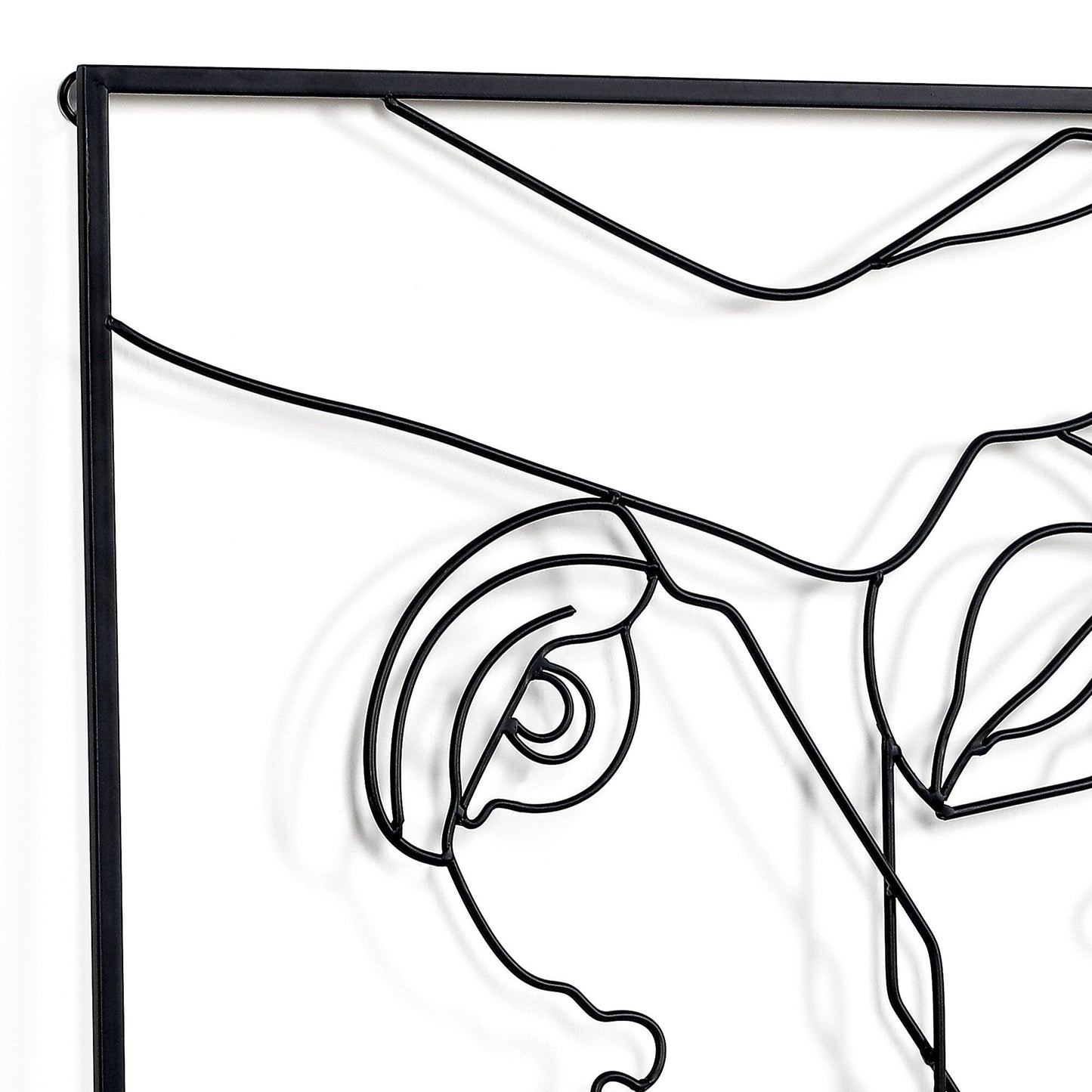 Decorazione da parete con cornice quadrata in metallo Adeco