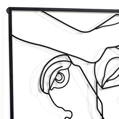 Decorazione da parete con cornice quadrata in metallo Adeco