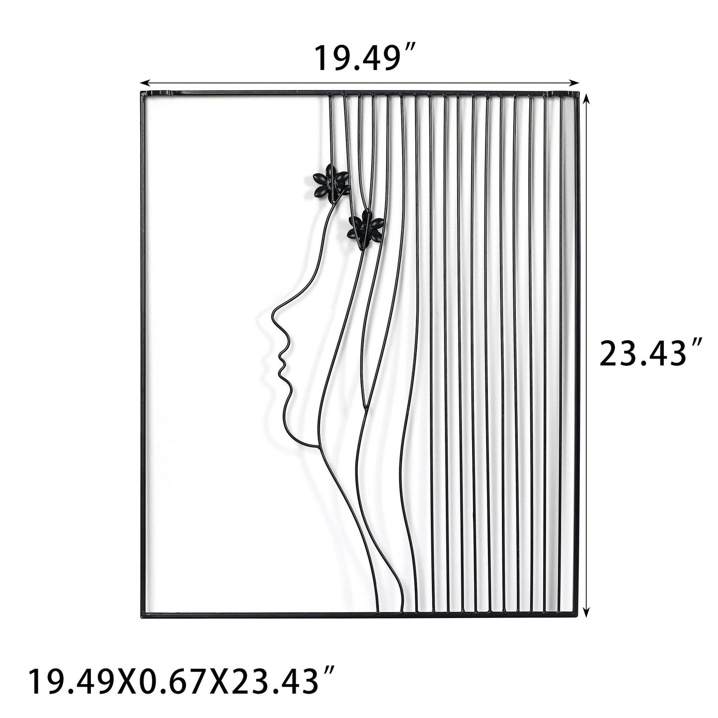 Decorazione da parete con cornice quadrata in metallo Adeco