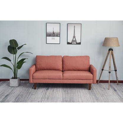 Divano Adelaide da 70'' con braccioli quadrati in lino