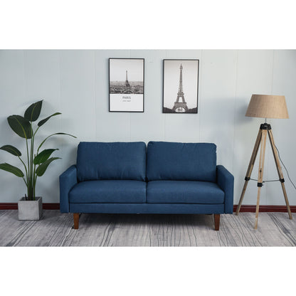 Divano Adelaide da 70'' con braccioli quadrati in lino