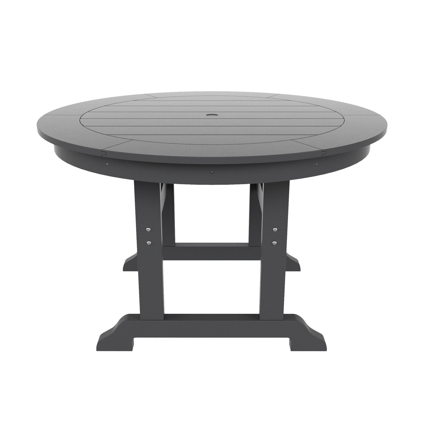 Set di sedie da pranzo rotonde Adirondack per esterni e patio Polytrends Laguna in HDPE, adatte a tutte le stagioni (set da 5 pezzi)