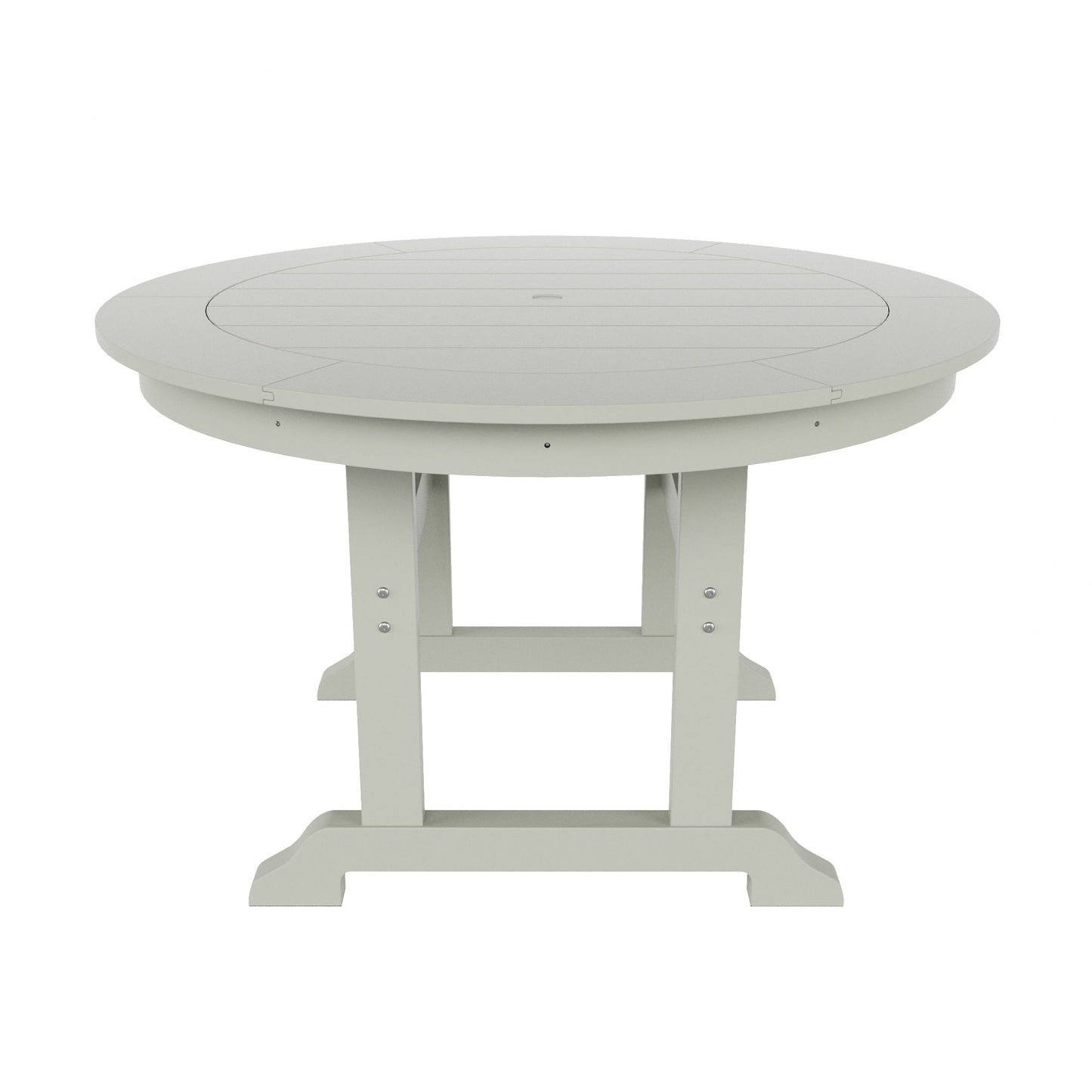 Set di sedie da pranzo rotonde Adirondack per esterni e patio Polytrends Laguna in HDPE, adatte a tutte le stagioni (set da 5 pezzi)