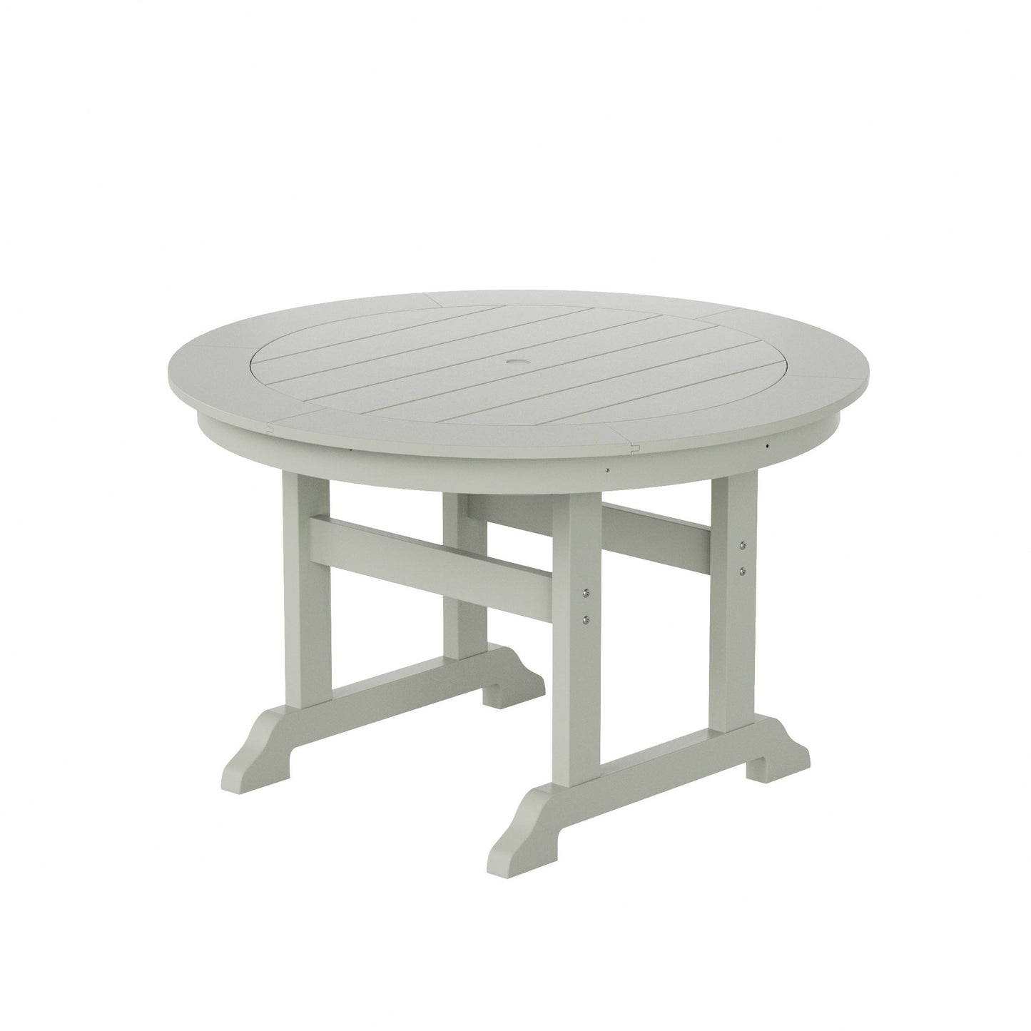 Set di sedie da pranzo rotonde Adirondack per esterni e patio Polytrends Laguna in HDPE, adatte a tutte le stagioni (set da 5 pezzi)