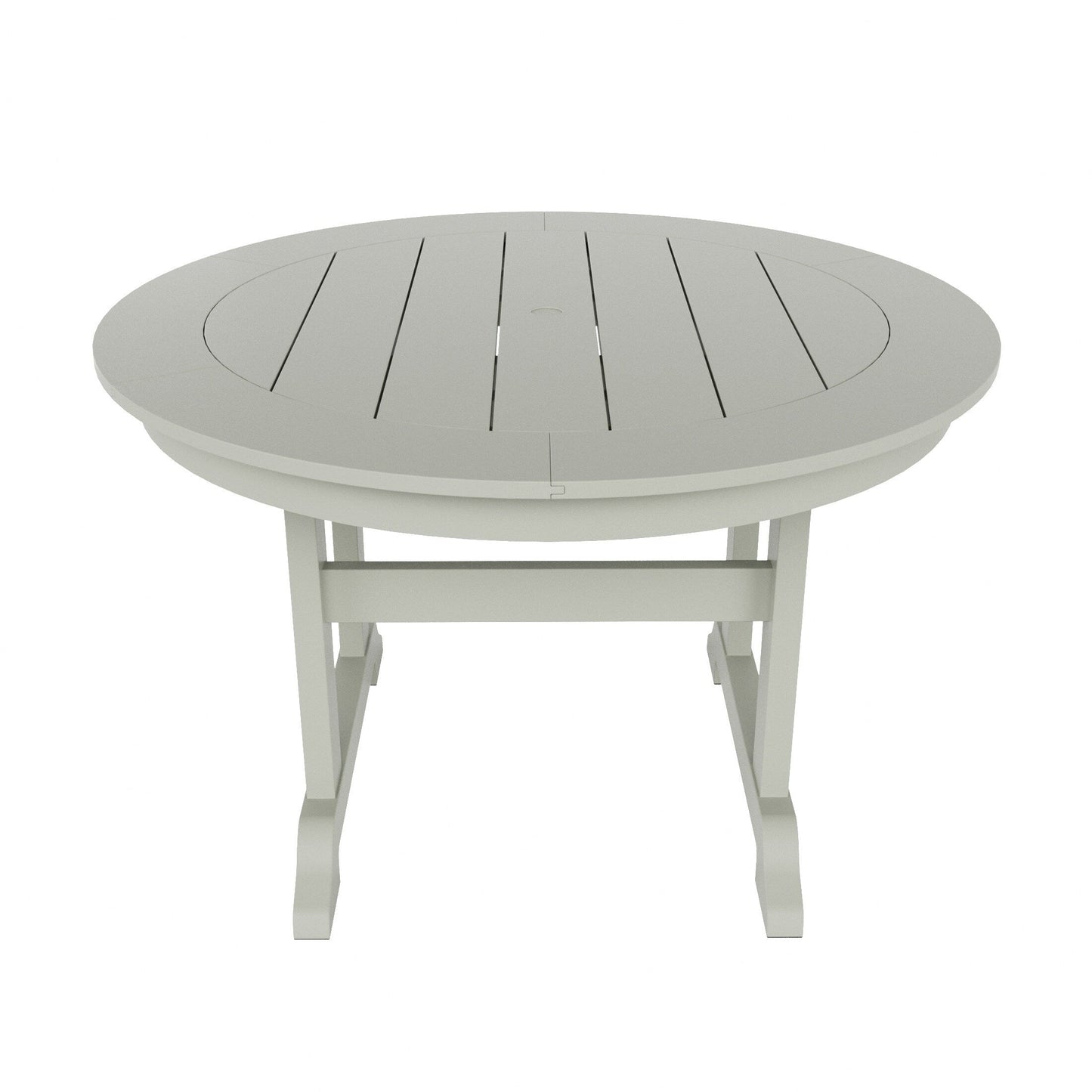 Set di sedie da pranzo rotonde Adirondack per esterni e patio Polytrends Laguna in HDPE, adatte a tutte le stagioni (set da 5 pezzi)