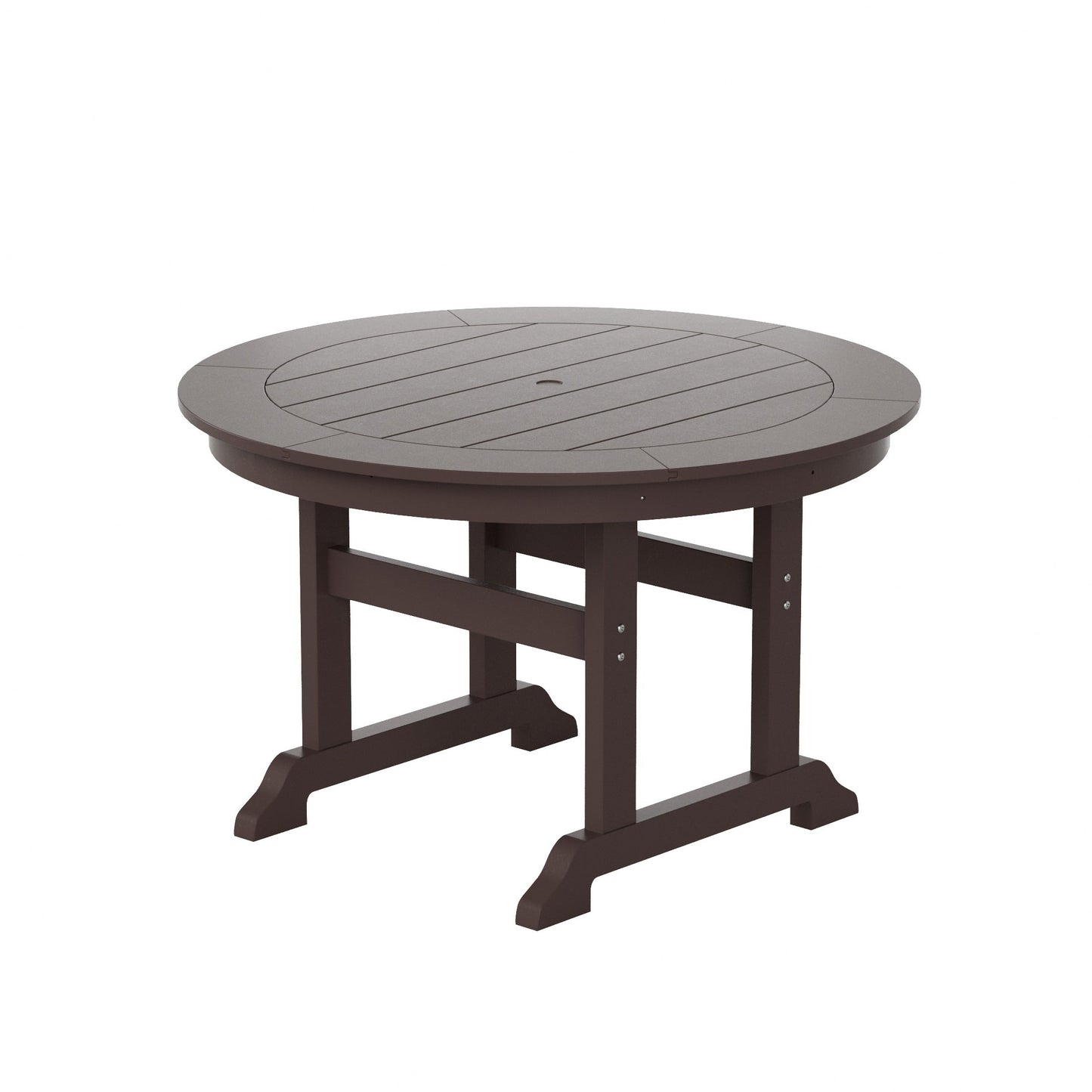 Set di sedie da pranzo rotonde Adirondack per esterni e patio Polytrends Laguna in HDPE, adatte a tutte le stagioni (set da 5 pezzi)