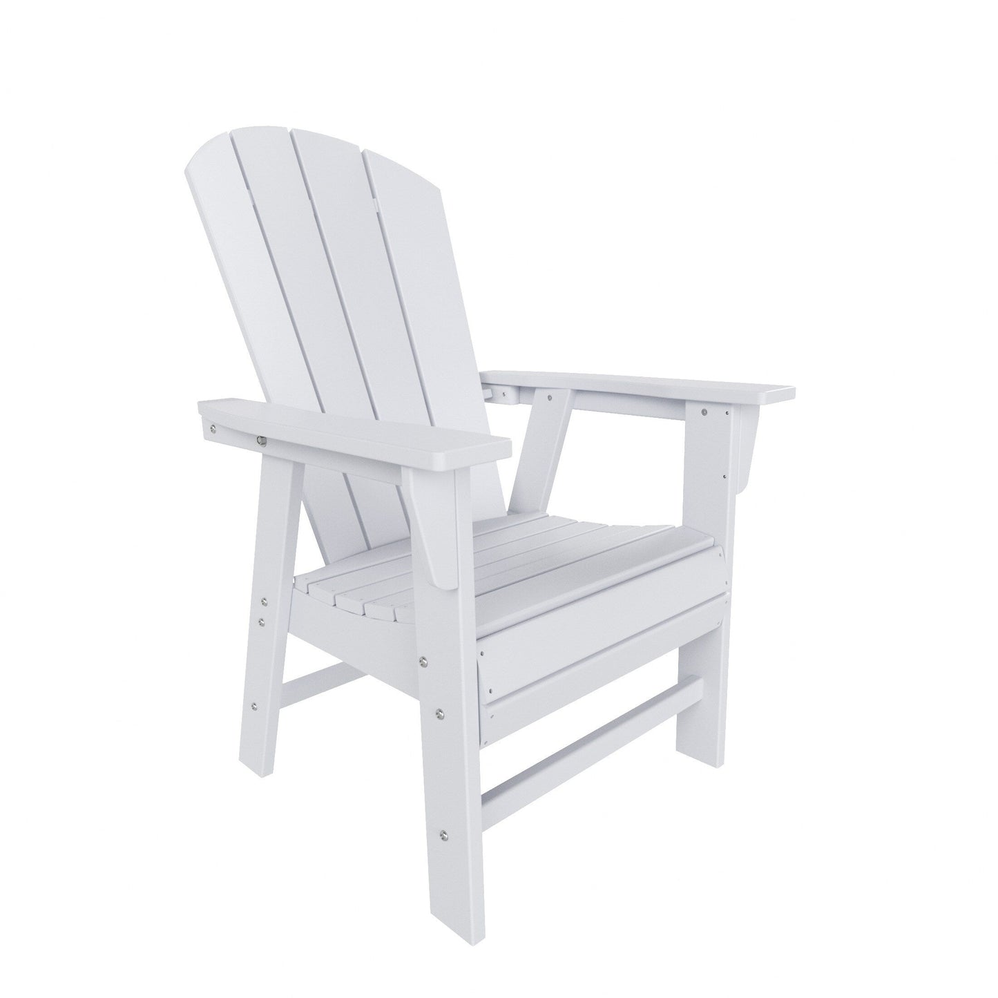 Set di sedie da pranzo rotonde Adirondack per esterni e patio Polytrends Laguna in HDPE, adatte a tutte le stagioni (set da 5 pezzi)