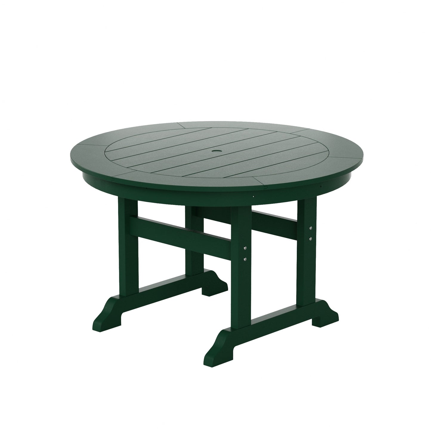 Set di sedie da pranzo rotonde Adirondack per esterni e patio Polytrends Laguna in HDPE, adatte a tutte le stagioni (set da 5 pezzi)