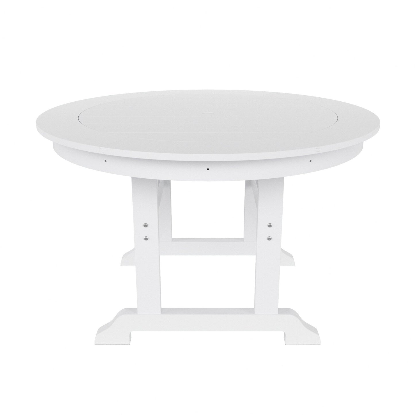 Set di sedie da pranzo rotonde Adirondack per esterni e patio Polytrends Laguna in HDPE, adatte a tutte le stagioni (set da 5 pezzi)