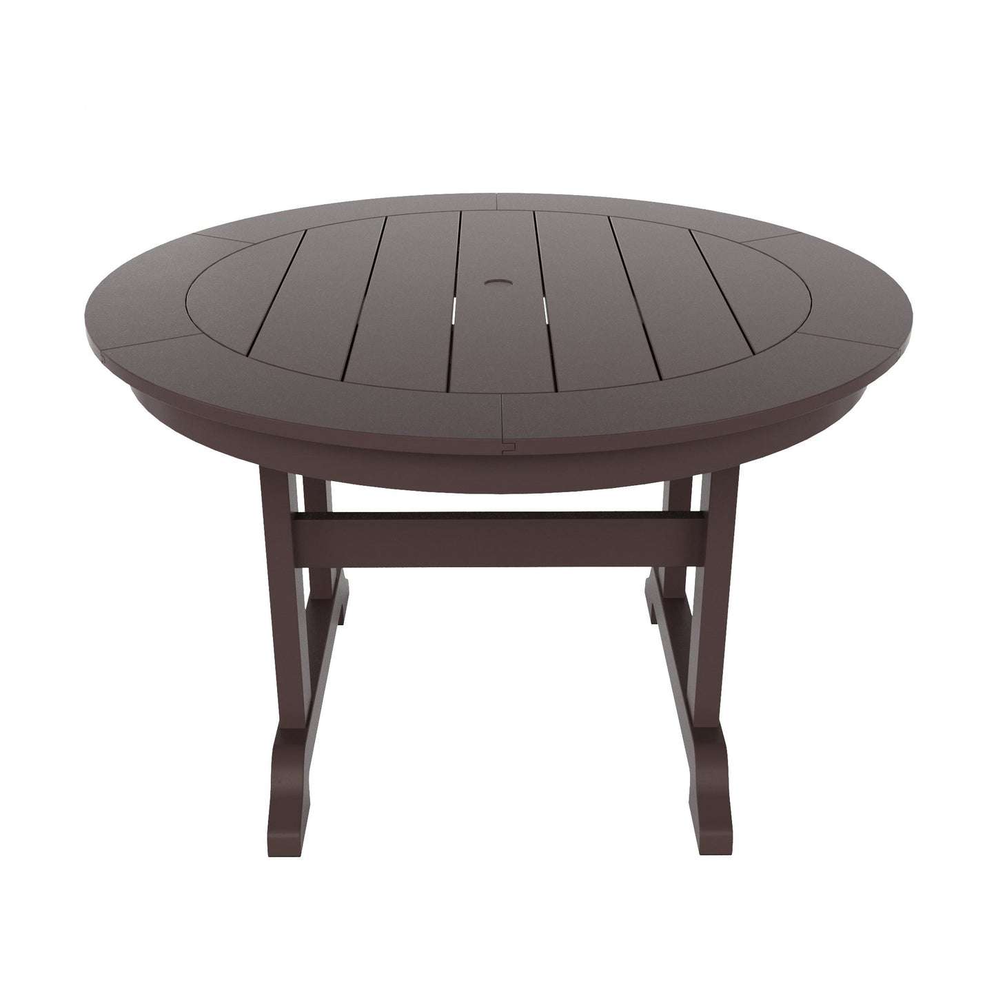 Set di sedie da pranzo rotonde Adirondack per esterni e patio Polytrends Laguna in HDPE, adatte a tutte le stagioni (set da 5 pezzi)