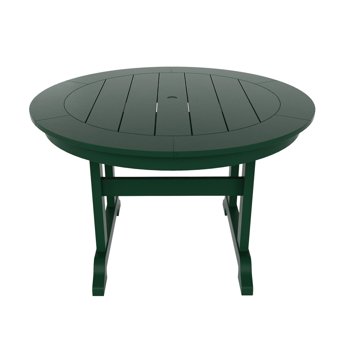 Set di sedie da pranzo rotonde Adirondack per esterni e patio Polytrends Laguna in HDPE, adatte a tutte le stagioni (set da 5 pezzi)