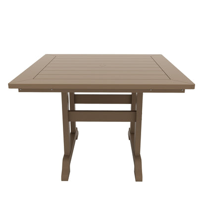 Set di sedie da pranzo quadrate Adirondack Laguna HDPE Polytrends per esterni e patio, adatte a tutte le stagioni (set da 5 pezzi)