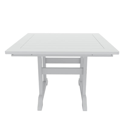 Set di sedie da pranzo quadrate Adirondack Laguna HDPE Polytrends per esterni e patio, adatte a tutte le stagioni (set da 5 pezzi)