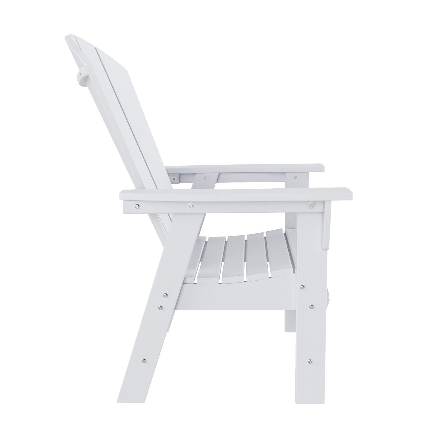 Set di sedie da pranzo quadrate Adirondack Laguna HDPE Polytrends per esterni e patio, adatte a tutte le stagioni (set da 5 pezzi)
