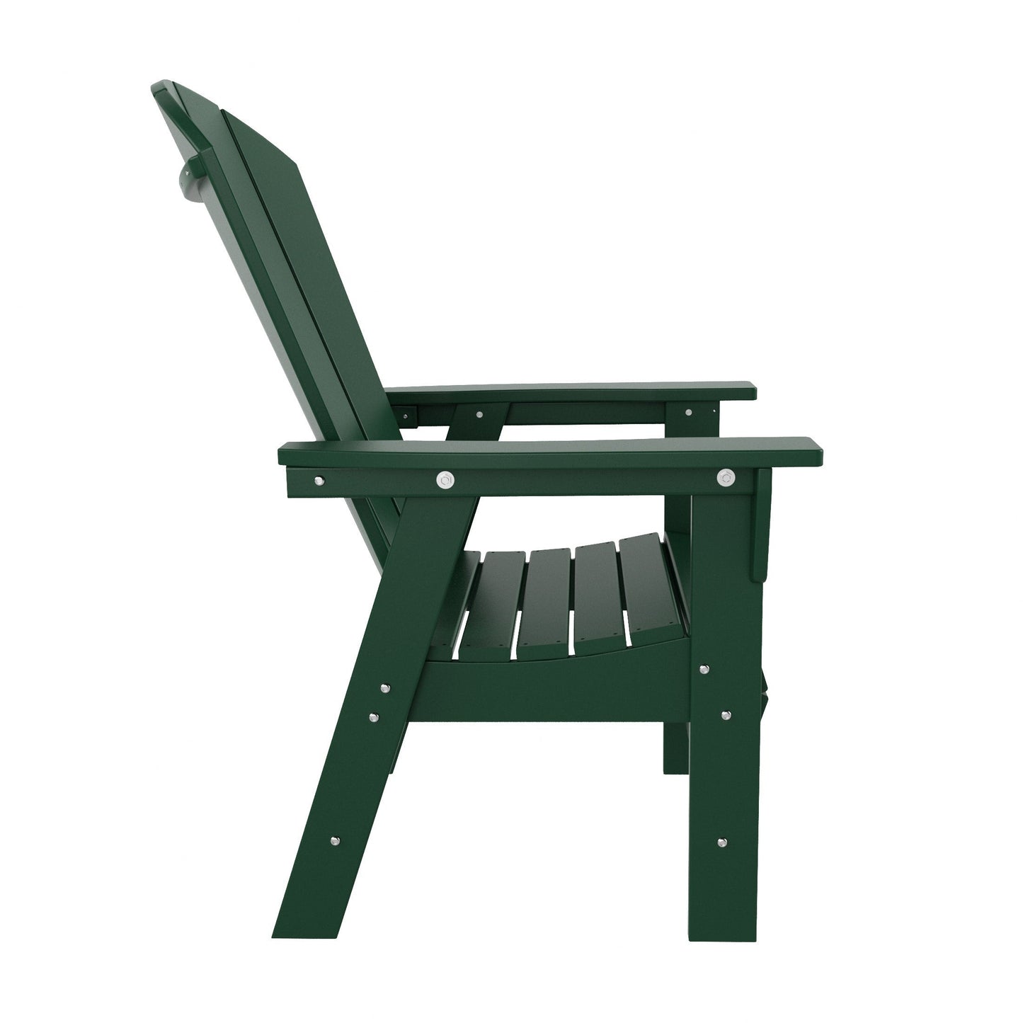 Set di sedie da pranzo quadrate Adirondack Laguna HDPE Polytrends per esterni e patio, adatte a tutte le stagioni (set da 5 pezzi)