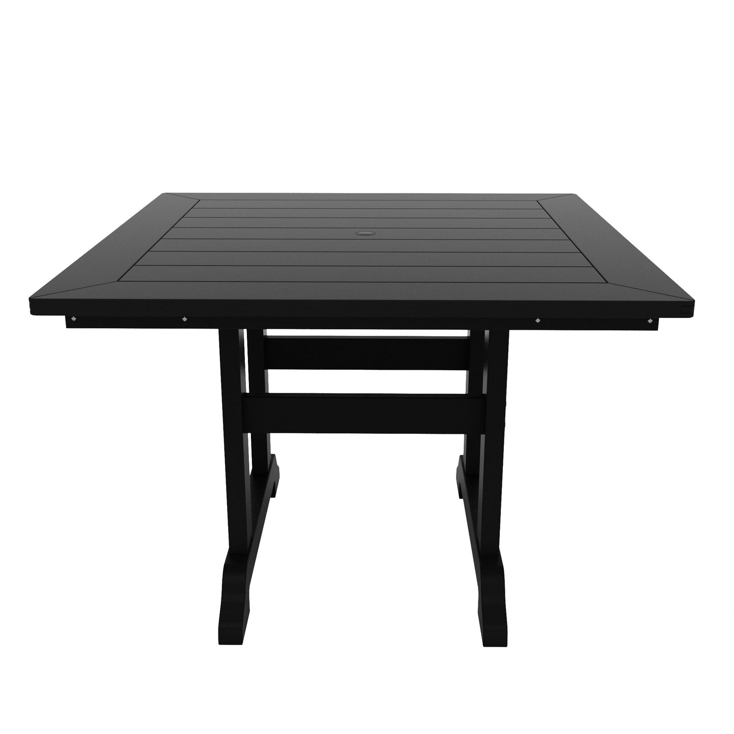 Set di sedie da pranzo quadrate Adirondack Laguna HDPE Polytrends per esterni e patio, adatte a tutte le stagioni (set da 5 pezzi)