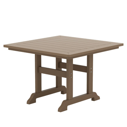 Set di sedie da pranzo quadrate Adirondack Laguna HDPE Polytrends per esterni e patio, adatte a tutte le stagioni (set da 5 pezzi)