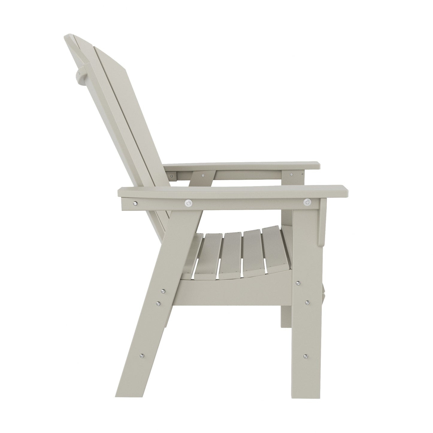 Set di sedie da pranzo quadrate Adirondack Laguna HDPE Polytrends per esterni e patio, adatte a tutte le stagioni (set da 5 pezzi)