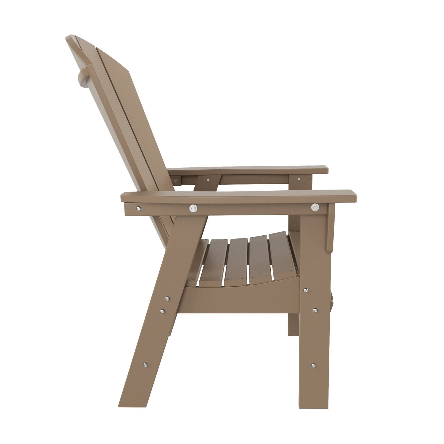 Set di sedie da pranzo quadrate Adirondack Laguna HDPE Polytrends per esterni e patio, adatte a tutte le stagioni (set da 5 pezzi)