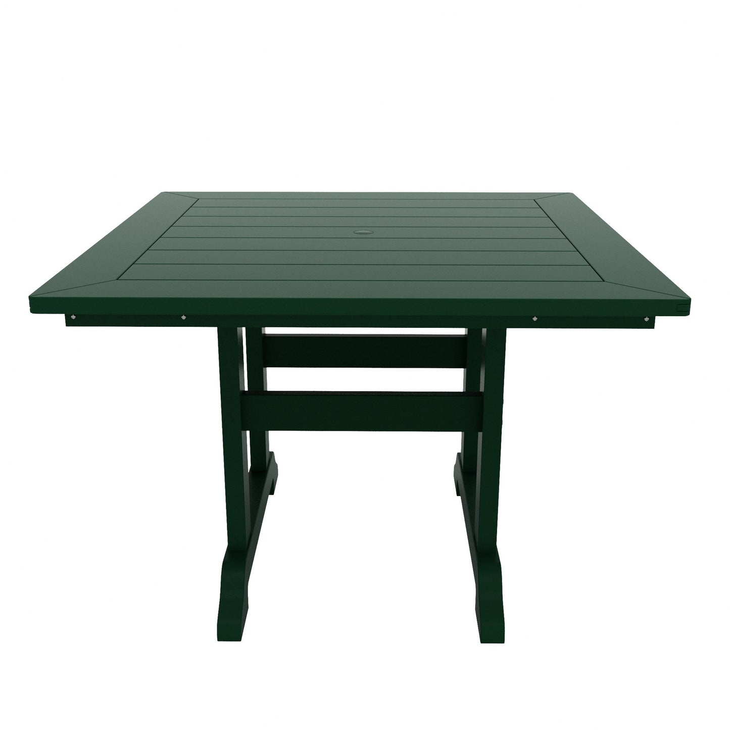 Set di sedie da pranzo quadrate Adirondack Laguna HDPE Polytrends per esterni e patio, adatte a tutte le stagioni (set da 5 pezzi)