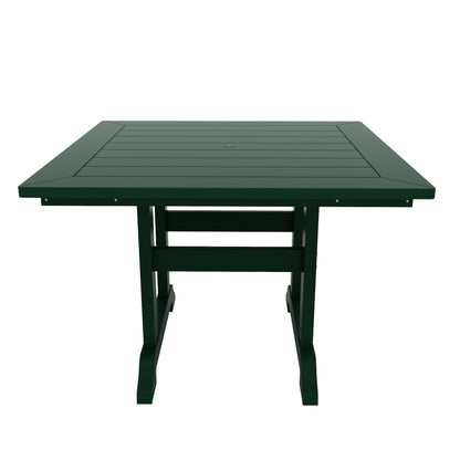 Set di sedie da pranzo quadrate Adirondack Laguna HDPE Polytrends per esterni e patio, adatte a tutte le stagioni (set da 5 pezzi)
