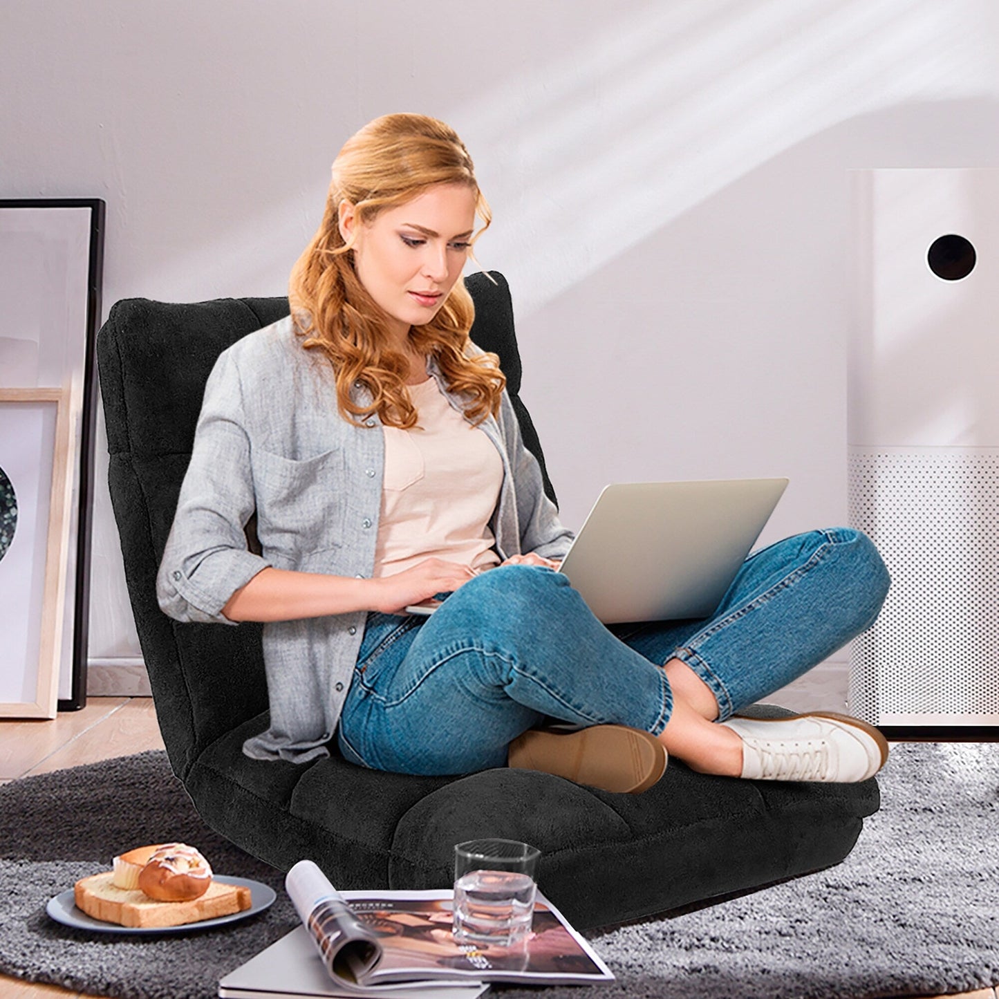 Divano letto regolabile da pavimento, divano letto multifunzionale e letto pigro